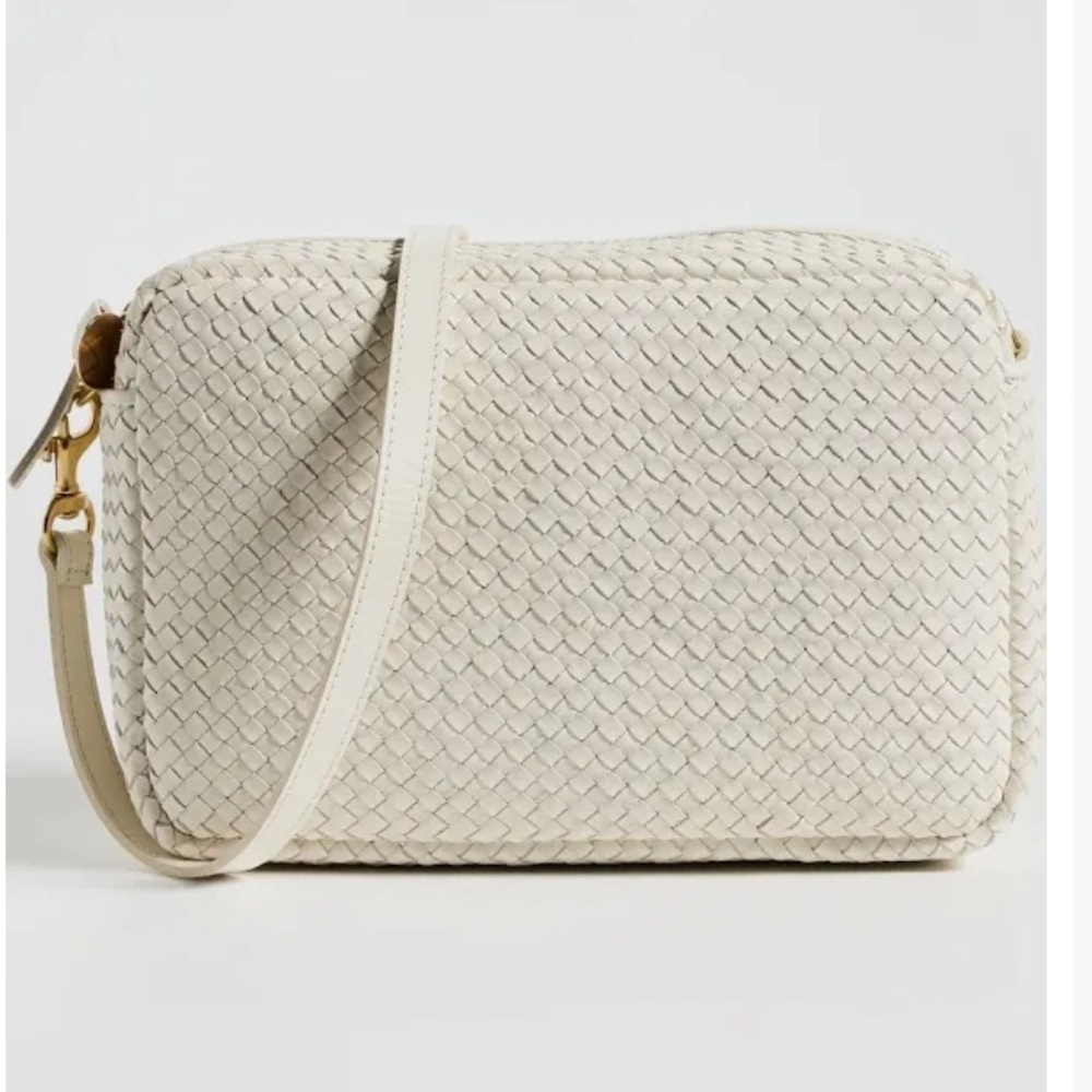 Clare V. Marisol Cream Woven Crossbody